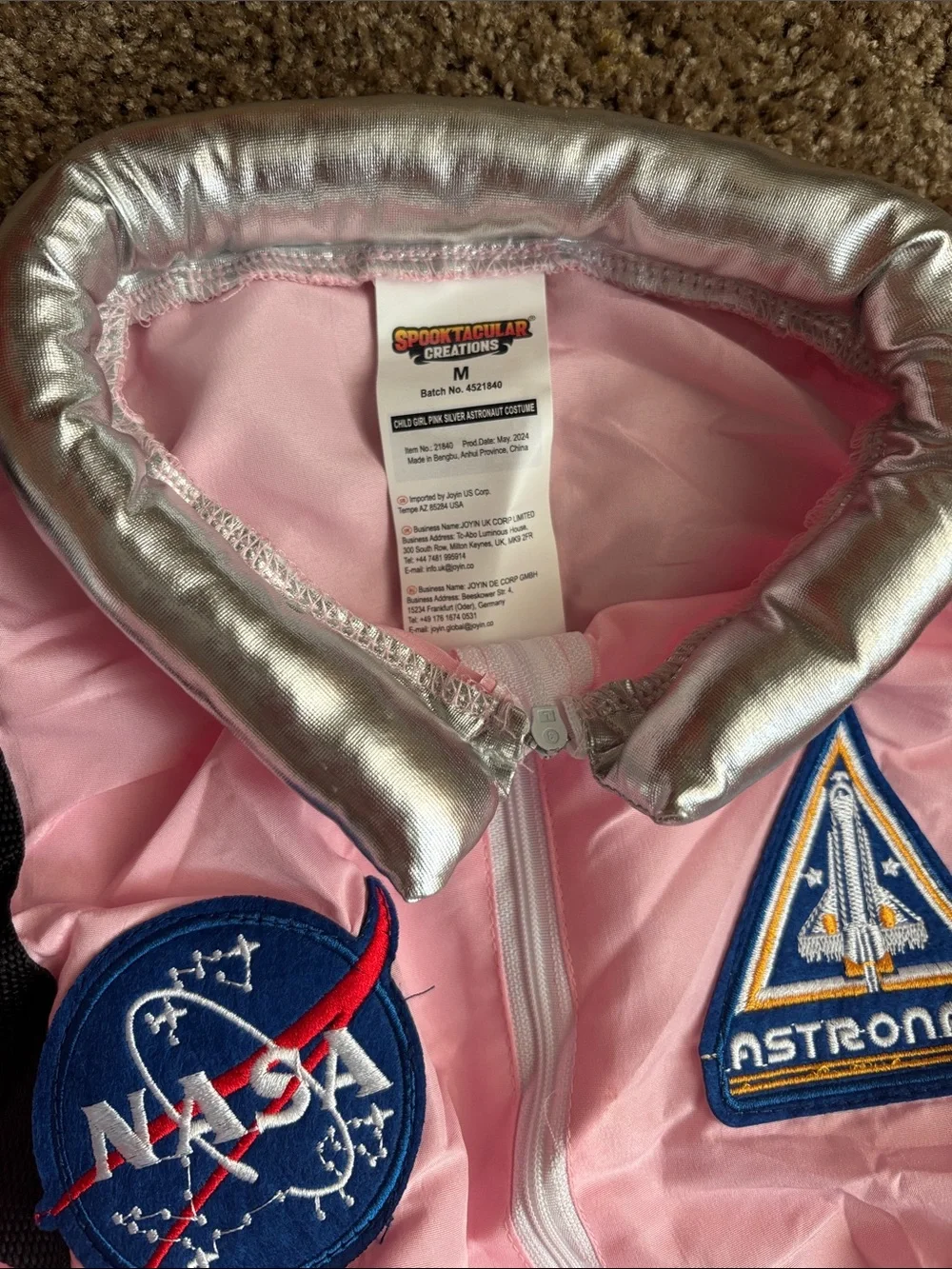 NASA Pink Children’s Astronaut Costume